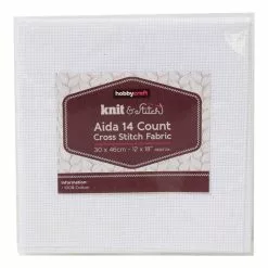 Hobbycraft White 14 Count Aida Fabric 30cm X 46cm