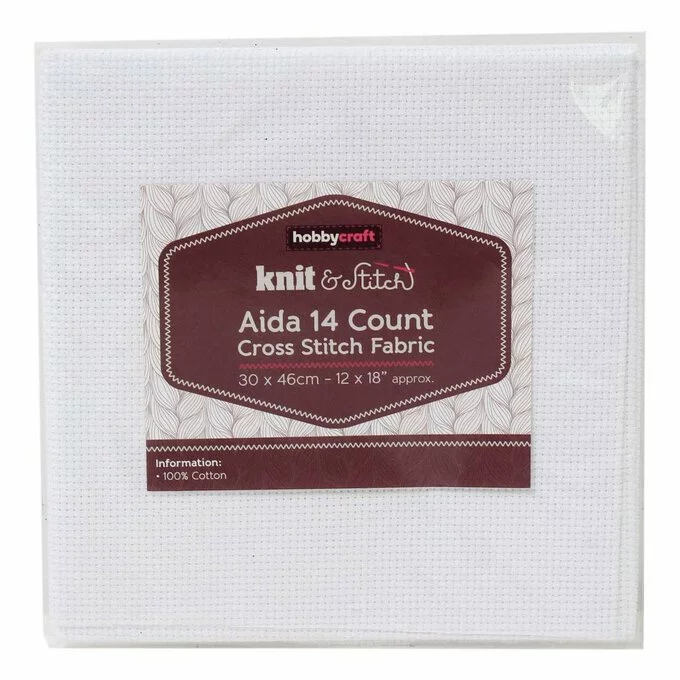 Hobbycraft White 14 Count Aida Fabric 30cm X 46cm 3 Hobbycraft White 14 Count Aida Fabric 30cm X 46cm