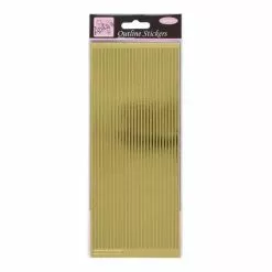 Anita's Gold Straight Line Border Outline Stickers