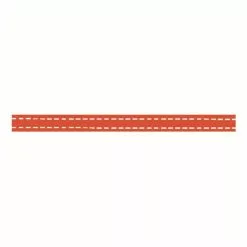 Celebrate Red Grosgrain Running Stitch Ribbon 6mm X 5m