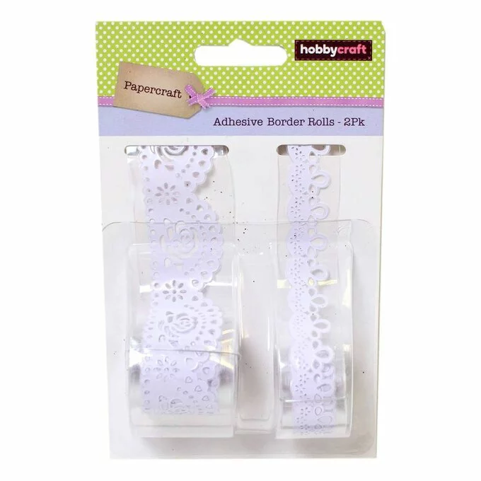 Hobbycraft White Adhesive Border Rolls 2 Pack 4 Hobbycraft White Adhesive Border Rolls 2 Pack - Image 2