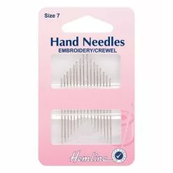 Hemline Size 7 Embroidery Crewel Needles 16 Pack