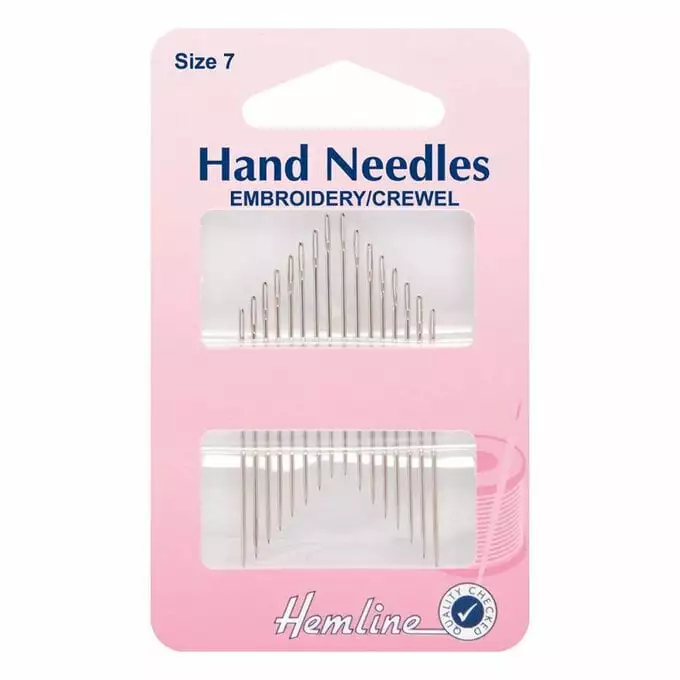 Hemline Size 7 Embroidery Crewel Needles 16 Pack 3 Hemline Size 7 Embroidery Crewel Needles 16 Pack