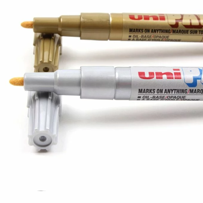 Uni Paint Silver And Gold Bullet Tip Permanent Marker 2 Pack 5 Uni Paint Silver And Gold Bullet Tip Permanent Marker 2 Pack - Image 3