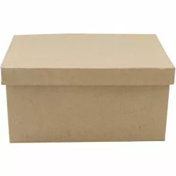 Hobbycraft Mache Rectangular Box (with Lid) 25cm -Cheap Christmas Crafts for Kids Store 571818 1002 3 mache rectangular box with lid 25cm