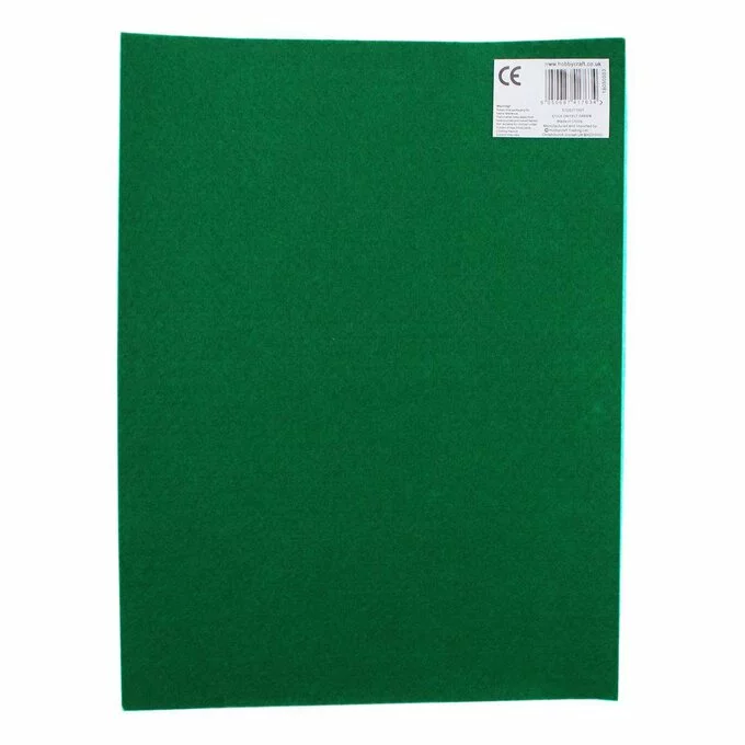 Hobbycraft Green Self-Adhesive Felt Sheet A4 3 Hobbycraft Green Self-Adhesive Felt Sheet A4