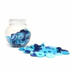 Hobbycraft Button Jar Blue