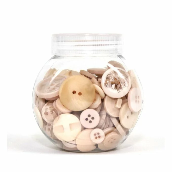 Hobbycraft Button Jar Natural 4 Hobbycraft Button Jar Natural - Image 2