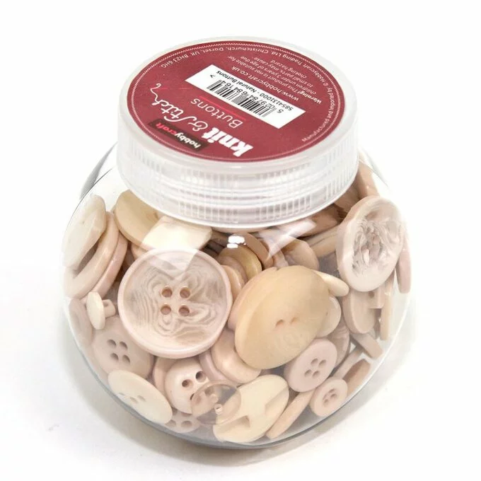 Hobbycraft Button Jar Natural 5 Hobbycraft Button Jar Natural - Image 3