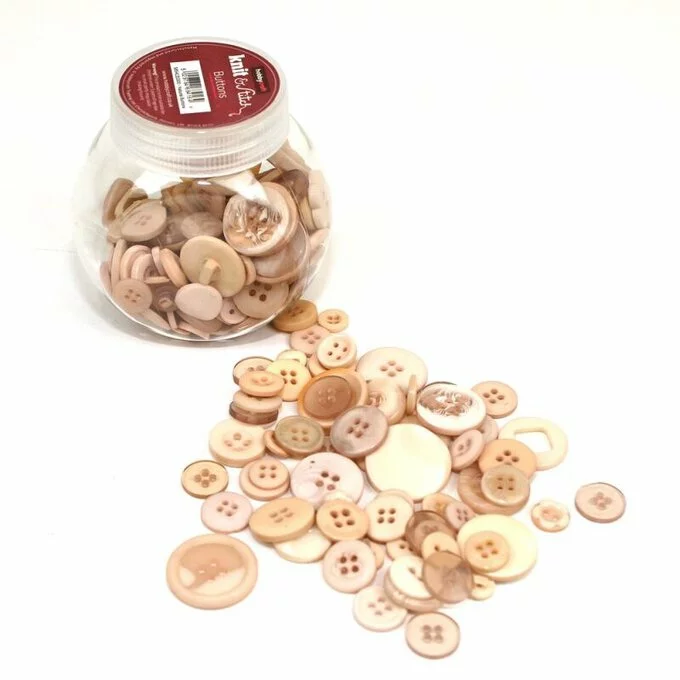 Hobbycraft Button Jar Natural 7 Hobbycraft Button Jar Natural - Image 5