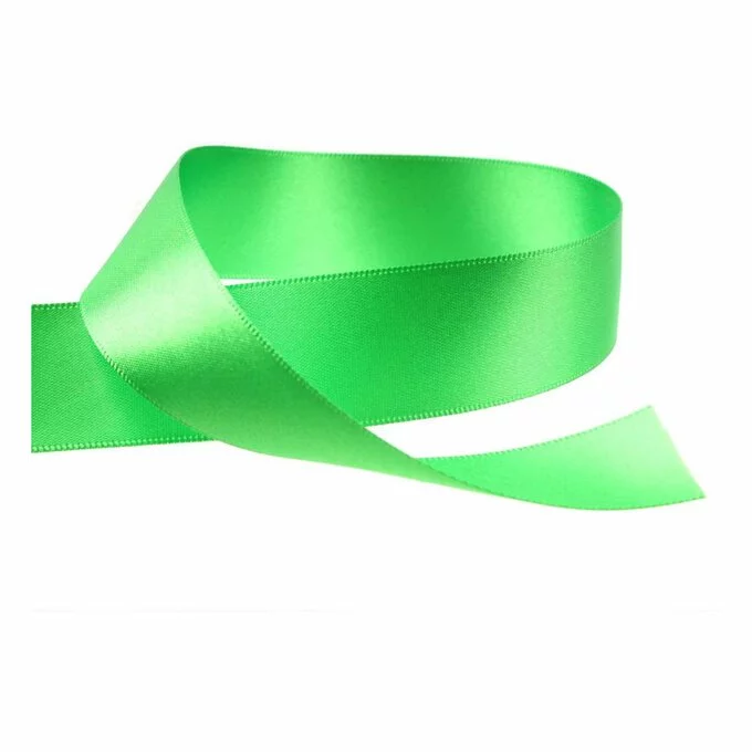 Bowtique Green Double-Faced Satin Ribbon 24mm X 5m 4 Bowtique Green Double-Faced Satin Ribbon 24mm X 5m - Image 2