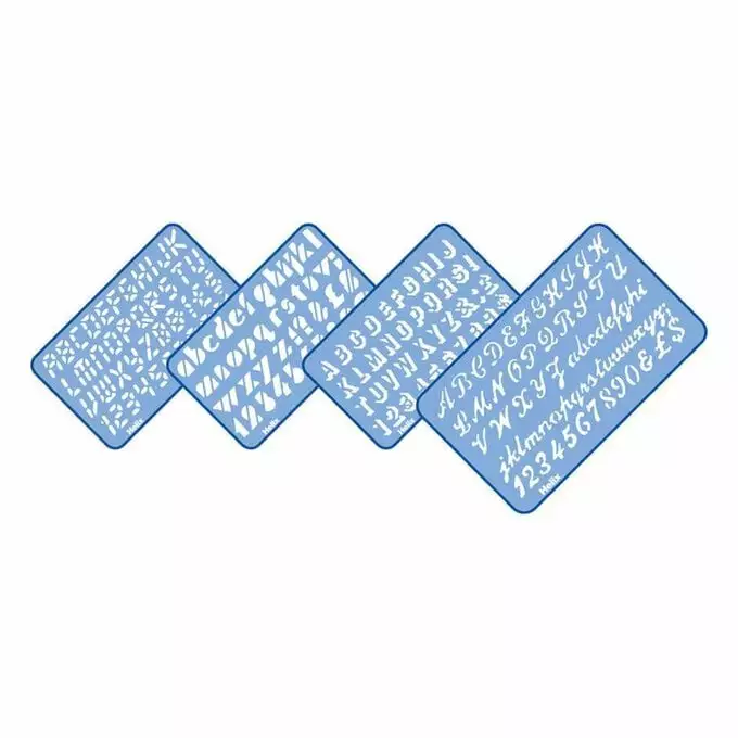 Helix Assorted Alphabet Stencil Set 4 Pack 3 Helix Assorted Alphabet Stencil Set 4 Pack