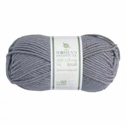 The WI Women’s Institute Grey Soft And Chunky Yarn 100g