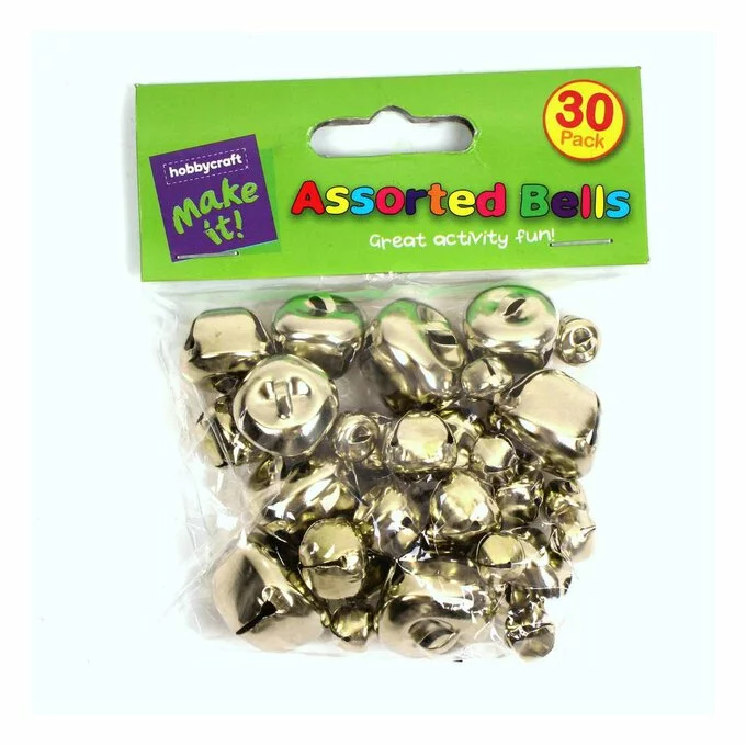 Hobbycraft Gold Jingle Bells 30 Pack 4 Hobbycraft Gold Jingle Bells 30 Pack - Image 2