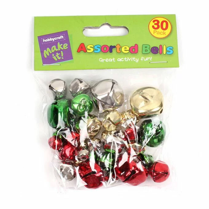 Hobbycraft Multi-Coloured Jingle Bells 30 Pack 4 Hobbycraft Multi-Coloured Jingle Bells 30 Pack - Image 2