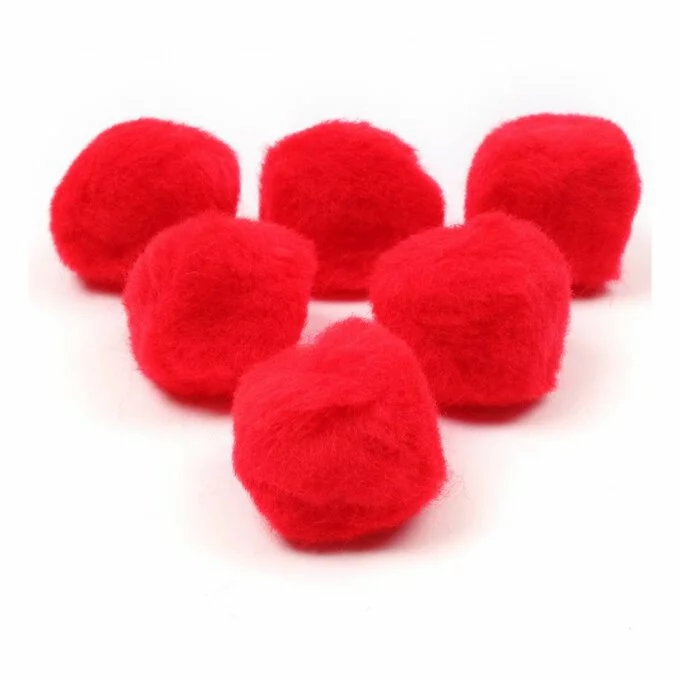 Hobbycraft Bright Red Pom Poms 5cm 6 Pack 2 Hobbycraft Bright Red Pom Poms 5cm 6 Pack