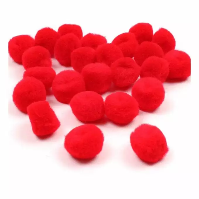 Hobbycraft Bright Red Pom Poms 2cm 25 Pack 3 Hobbycraft Bright Red Pom Poms 2cm 25 Pack