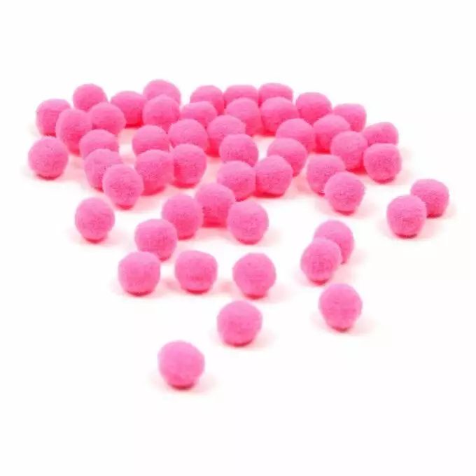 Hobbycraft Pink Pom Poms 7mm 50 Pack 3 Hobbycraft Pink Pom Poms 7mm 50 Pack