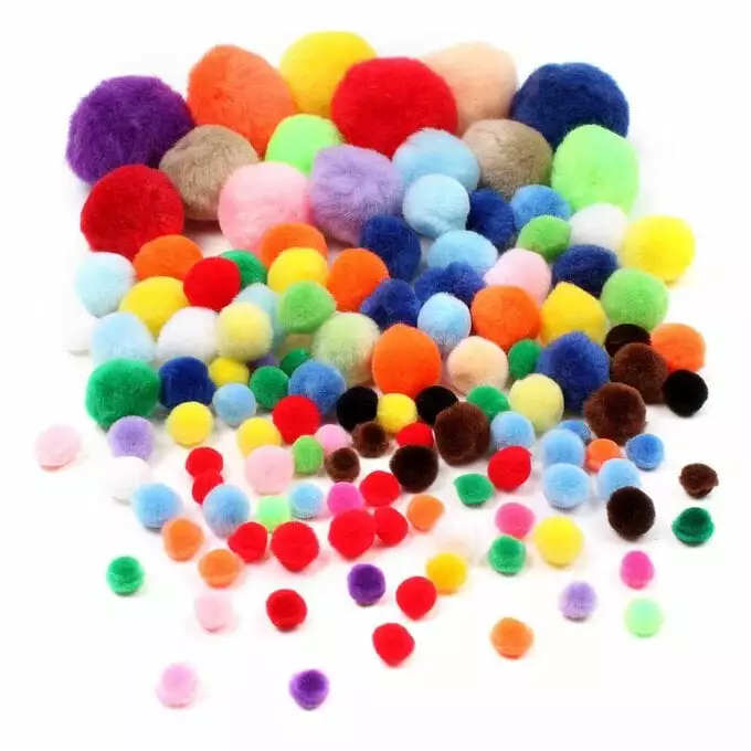 Hobbycraft Assorted Pom Pom Value Pack 3 Hobbycraft Assorted Pom Pom Value Pack