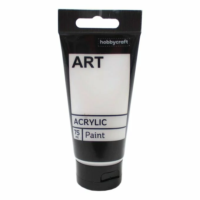 Hobbycraft Titanium White Art Acrylic Paint 75ml 3 Hobbycraft Titanium White Art Acrylic Paint 75ml