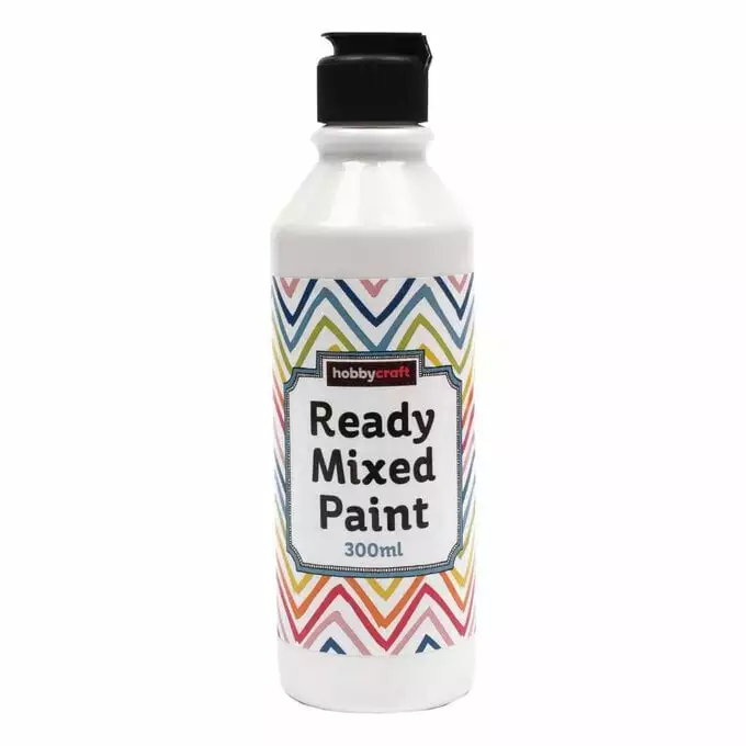 Hobbycraft White Ready Mixed Paint 300ml 3 Hobbycraft White Ready Mixed Paint 300ml