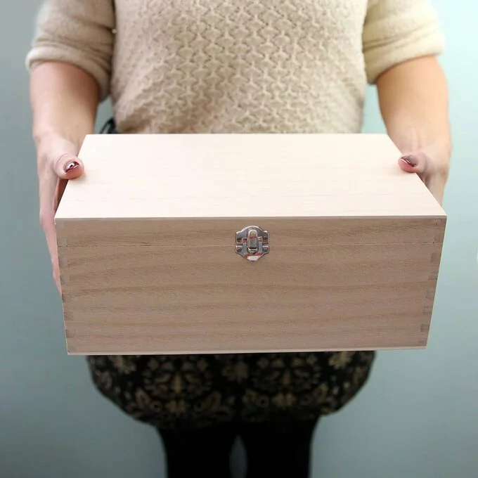 Hobbycraft Wooden Storage Box 30cm X 20cm X 13cm 10 Hobbycraft Wooden Storage Box 30cm X 20cm X 13cm - Image 8