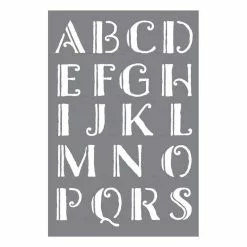 DecoArt Urban Ink Shadow Alphabet Stencil Set 2 Pack