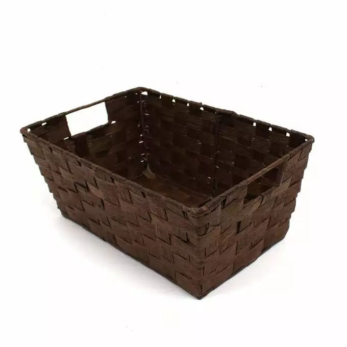 Hobbycraft Chocolate Brown Paper Storage Basket 33cm X 23cm X 14cm 3 Hobbycraft Chocolate Brown Paper Storage Basket 33cm X 23cm X 14cm
