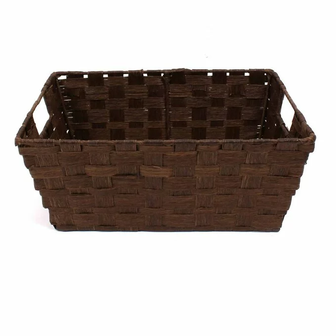 Hobbycraft Chocolate Brown Paper Storage Basket 33cm X 23cm X 14cm 4 Hobbycraft Chocolate Brown Paper Storage Basket 33cm X 23cm X 14cm - Image 2