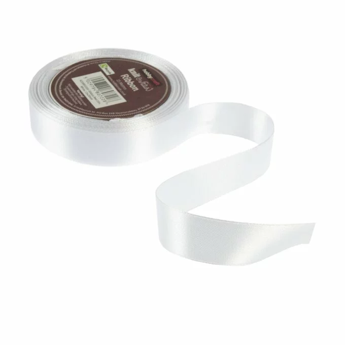 Hobbycraft White Satin Ribbon 20 Mm X 15 M 4 Hobbycraft White Satin Ribbon 20 Mm X 15 M - Image 2