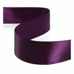 Hobbycraft Plum Purple Satin Ribbon 20mm X 15m