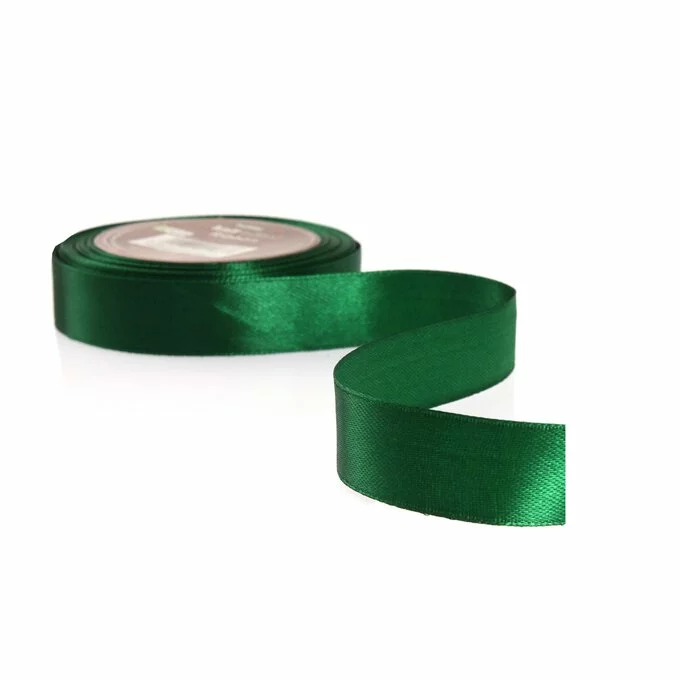 Hobbycraft Forest Green Satin Ribbon 20mm X 15m 4 Hobbycraft Forest Green Satin Ribbon 20mm X 15m - Image 2