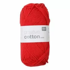 Rico Design Rico Red Creative Cotton Aran Yarn 50 G