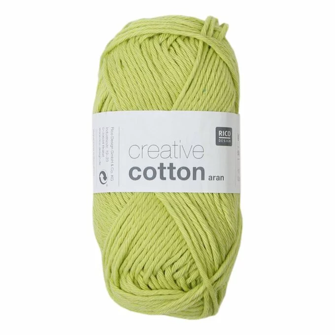 Rico Design Rico Light Pistachio Creative Cotton Aran Yarn 50 G 3 Rico Design Rico Light Pistachio Creative Cotton Aran Yarn 50 G