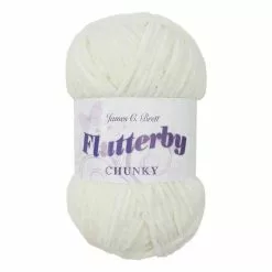 James C Brett Cream Flutterby Chunky Yarn 100 G