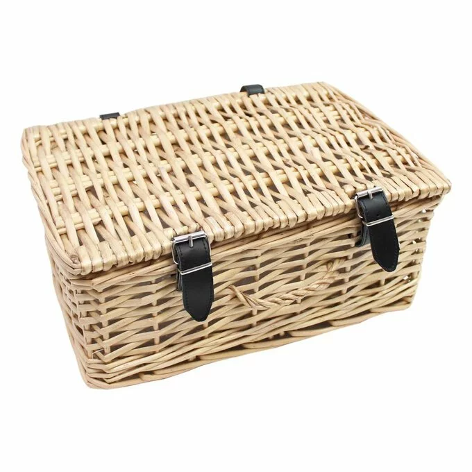 Hobbycraft Medium Brown Wicker Hamper 36cm X 14cm X 25cm 3 Hobbycraft Medium Brown Wicker Hamper 36cm X 14cm X 25cm