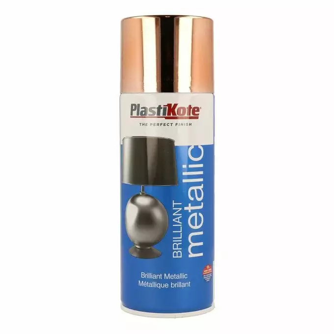 PlastiKote Copper Brilliant Metallic Spray Paint 400ml 3 PlastiKote Copper Brilliant Metallic Spray Paint 400ml