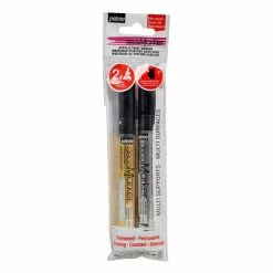 Pebeo Gold And Silver Deco Markers 2 Pack