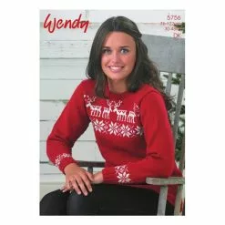 Wendy Merino DK Reindeer And Stars Sweater Digital Pattern 5756