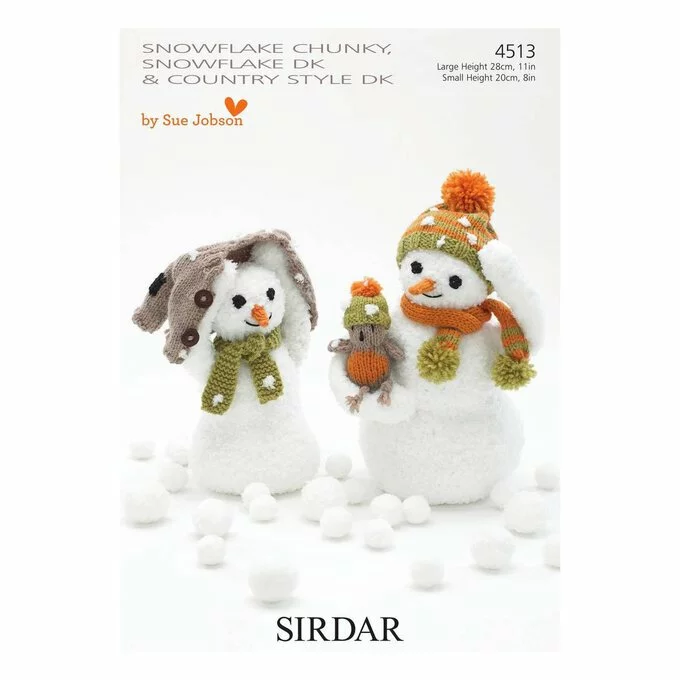 Sirdar Snowflake Chunky And DK Snowmen Digital Pattern 4513 3 Sirdar Snowflake Chunky And DK Snowmen Digital Pattern 4513