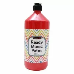 Hobbycraft Red Ready Mixed Paint 1 Litre