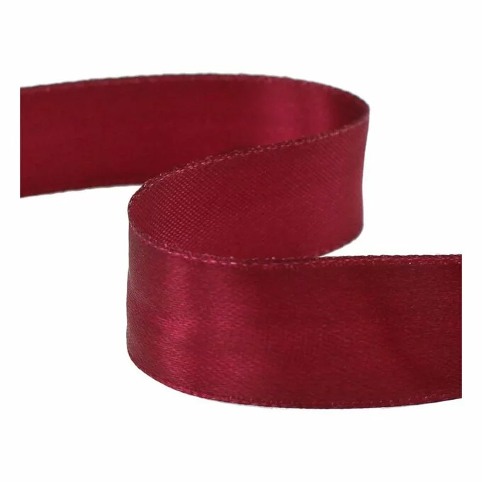 Hobbycraft Wine Satin Ribbon 20mm X 15m 3 Hobbycraft Wine Satin Ribbon 20mm X 15m