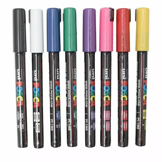 Uni-ball Posca PC 1MR Marker Pens Starter Set 8 Pack 3 Uni-ball Posca PC 1MR Marker Pens Starter Set 8 Pack