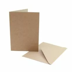 Craft UK Kraft Cards And Envelopes C6 50 Pack