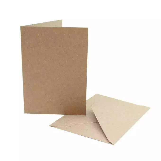 Craft UK Kraft Cards And Envelopes C6 50 Pack 3 Craft UK Kraft Cards And Envelopes C6 50 Pack