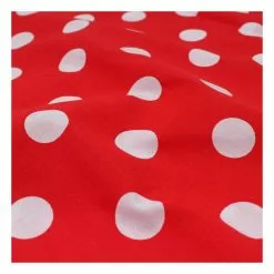 Visage Red And White Polycotton Spot Fabric Pack 112cm X 2m