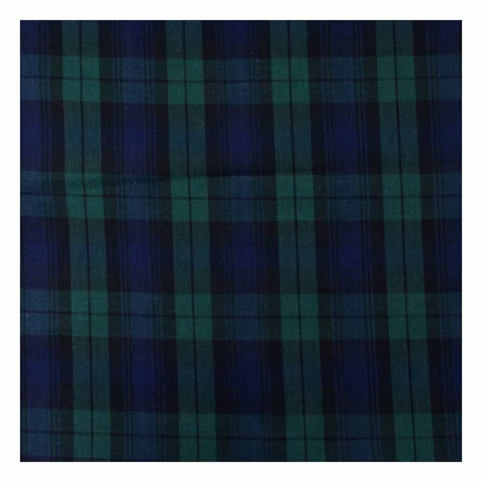 Visage Navy And Green Polycotton Tartan Fabric Pack 112cm X 2m 4 Visage Navy And Green Polycotton Tartan Fabric Pack 112cm X 2m - Image 2