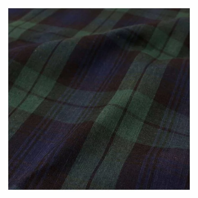 Visage Navy And Green Polycotton Tartan Fabric Pack 112cm X 2m 3 Visage Navy And Green Polycotton Tartan Fabric Pack 112cm X 2m