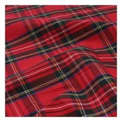 Visage Red And Green Polycotton Tartan Fabric Pack 112cm X 2m