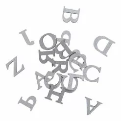 Hobbycraft Silver 3D Wooden Letters 52 Pieces